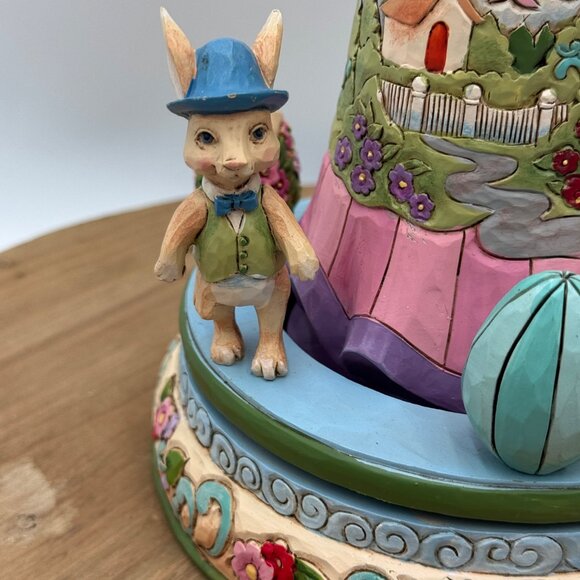 Jim Shore Easter Blessings Go Around Bunny With Rotating Characters Figurine - Picture 4 of 12